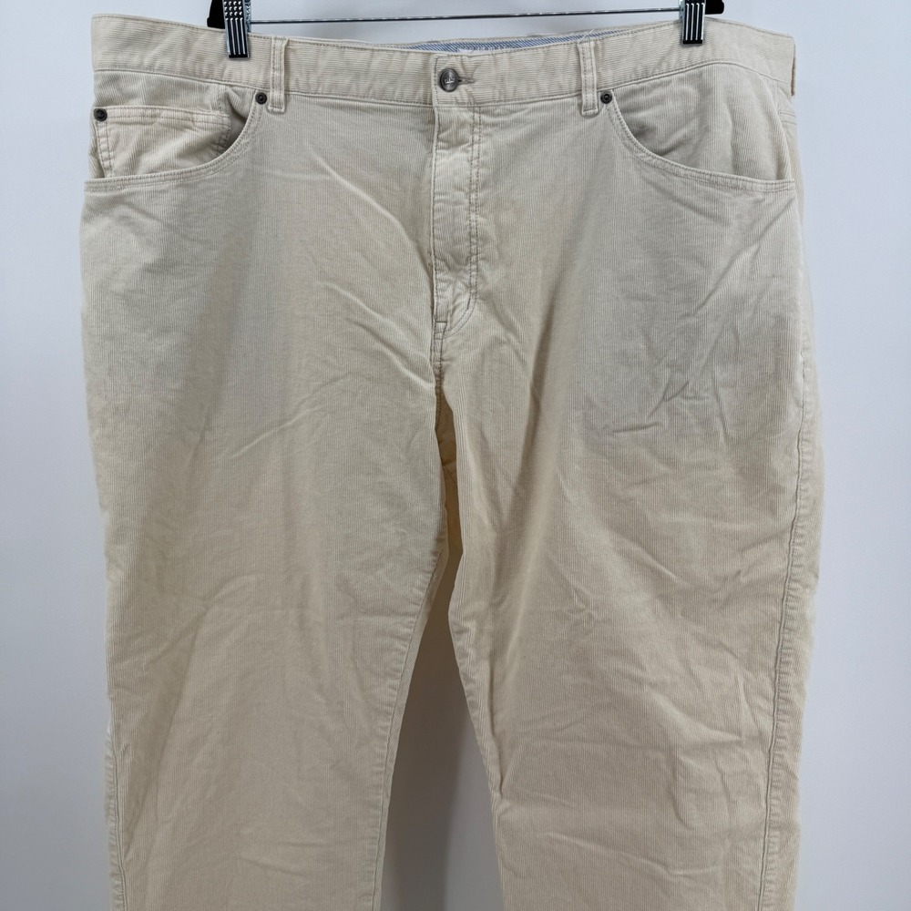 Peter Millar Mens 46 Corduroy Pants Cream Beige Five Pocket Fine Wale Casual - Picture 3 of 9